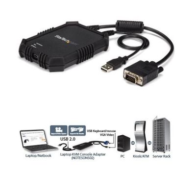 StarTech.com ノートパソコン ー サーバ接続KVMコンソール 保護筐体 NOTECONS02X 1個 65-1896-17（直送品）