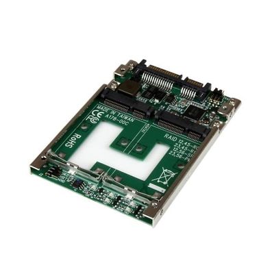 StarTech.com デュアルmSATA SSD ー 2.5インチ SATA変換アダプタ基板 RAID対応 25SAT22MSAT 1個（直送品）