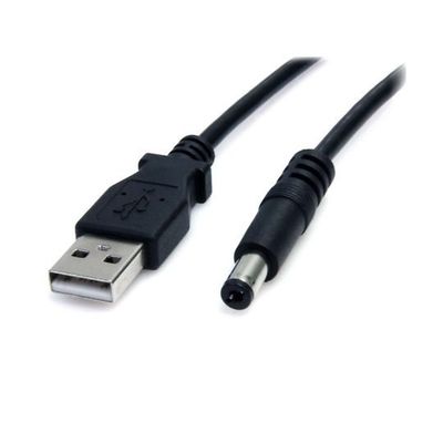 USB ー 5V DC電源供給ケーブル 2m DCプラグ(外径5.5m/内径2.1mm) USB2TYPEM2M 1個（直送品）