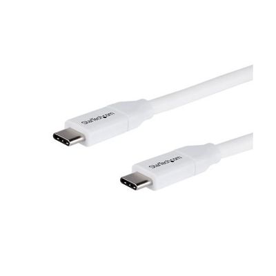 USB 2.0 TypeーC ケーブル 2m ホワイト 給電充電対応(最大5A) USBーIF認証済み USB2C5C2MW 1個（直送品）