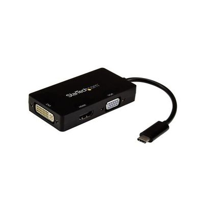 3 in 1 USB TypeーC接続マルチディスプレイアダプタ 4K/30Hz ブラック CDPVGDVHDBP 1個（直送品）