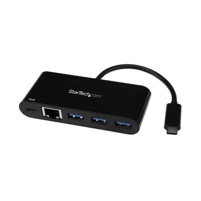 USB TypeーC有線LAN変換アダプタ ギガビット対応 3ポートUSB3.0ハブ搭載 PD対応 US1GC303APD 1個（直送品）