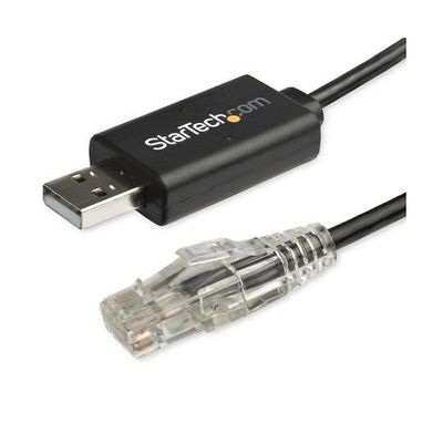 StarTech.com RJ45ーUSB Cisco互換コンソールケーブル 1.8m ICUSBROLLOVR 1個 65-1906-77（直送品）