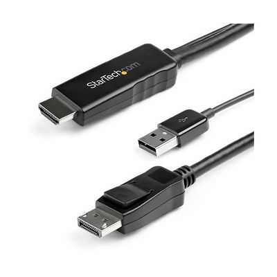 StarTech.com HDMI ー DisplayPort 変換ケーブル 2m 4K/30Hz HD2DPMM2M 1個（直送品）