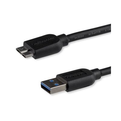 USB 3.0 MicroーB スリムケーブル 50cm TypeーA(オス)ー マイクロB(オス) USB3AUB50CMS 1個（直送品）