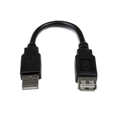 StarTech.com 15cm USB 2.0延長ケーブルアダプタ USBーA オス ー メス USBEXTAA6IN 1個（直送品）