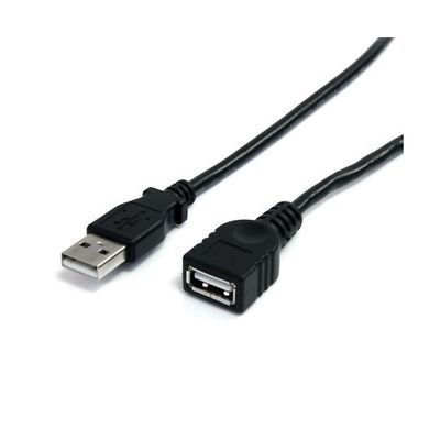 USB 2.0延長ケーブル 1.8m ブラック TypeーA(オス) ー TypeーA(メス) USBEXTAA6BK 1個（直送品）