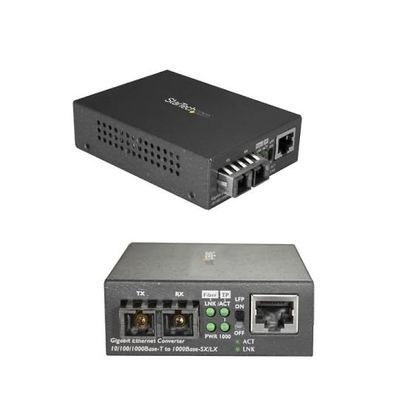 Gigabit対応光メディアコンバータ 1000BaseーLX 2芯SC端子 シングルモード(2芯)最大10km MCMGBSCSM10（直送品）