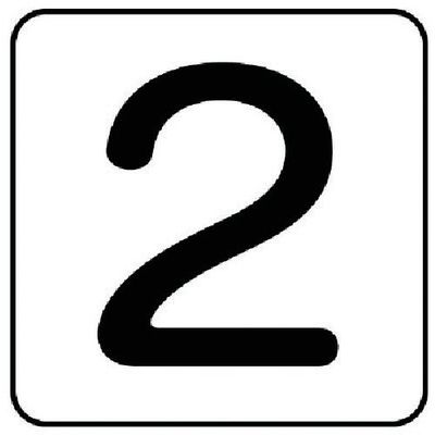 ユニット 配管ステッカー 数字2(中) アルミ 60×60 10枚組 AS.24.2M 1組(10枚) 745-8185（直送品）