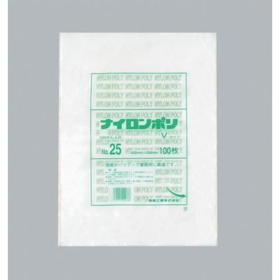福助工業 福助 ナイロンポリ Vタイプ NO.25 0708933 1セット(700枚:100枚×7袋) 481-0099（直送品）
