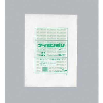 福助工業 福助 ナイロンポリ Vタイプ NO.23 0708925 1セット(800枚:100枚×8袋) 481-0161（直送品）