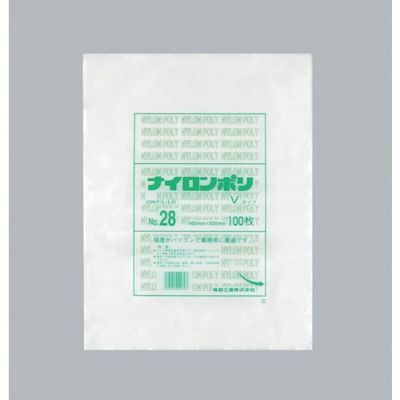 福助工業 福助 ナイロンポリ Vタイプ NO.28 0708941 1セット(500枚:100枚×5袋) 481-3244（直送品）