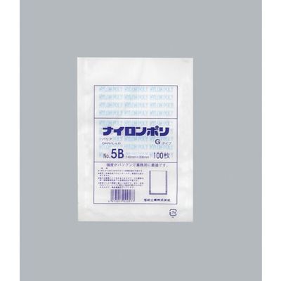 福助工業 福助 ナイロンポリ Gタイプ NO.5B 0705421 1セット(3000枚:100枚×30袋) 481-3299（直送品）