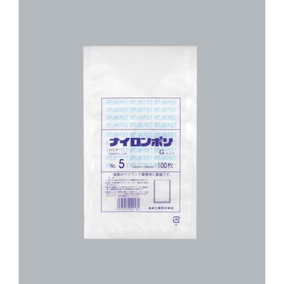 福助工業 福助 ナイロンポリ Gタイプ NO.5 0705438 1セット(3000枚:100枚×30袋) 481-4818（直送品）