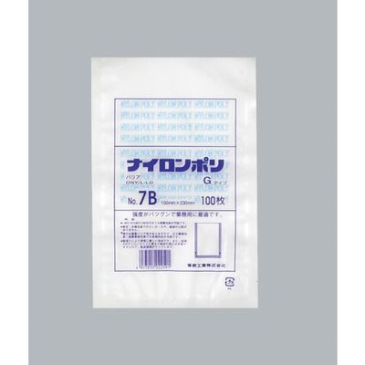 福助工業 福助 ナイロンポリ Gタイプ NO.7B 0705446 1セット(3000枚:100枚×30袋) 481-0120（直送品）