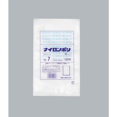 福助工業 福助 ナイロンポリ Gタイプ NO.7 0705454 1セット(3000枚:100枚×30袋) 481-1702（直送品）
