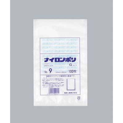 福助工業 福助 ナイロンポリ Gタイプ NO.9 0705470 1セット(2400枚:100枚×24袋) 481-1713（直送品）