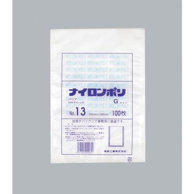 福助工業 福助 ナイロンポリ Gタイプ NO.13 0705500 1セット(2000枚:100枚×20袋) 481-3298（直送品）