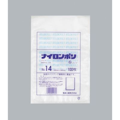 福助工業 福助 ナイロンポリ Gタイプ NO.14 0705519 1セット(2000枚:100枚×20袋) 481-3344（直送品）