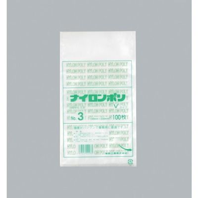 福助工業 福助 ナイロンポリ Vタイプ NO.3 0709018 1セット(5400枚:100枚×54袋) 480-8598（直送品）