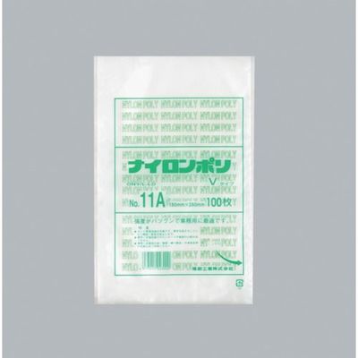 福助工業 福助 ナイロンポリ Vタイプ NO.11A 0709166 1セット(2700枚:100枚×27袋) 481-3336（直送品）