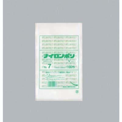 福助工業 福助 ナイロンポリ Vタイプ NO.7 0709077 1セット(4000枚:100枚×40袋) 481-0074（直送品）