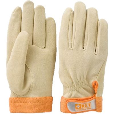 柏田製作所 柏田 鹿革ウェーブカットグローブ S D-522-S 1双 473-3919（直送品）