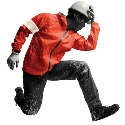 マック レインフィールムーブ L フラッシュレッド AS57002D 1着 532-7511（直送品）