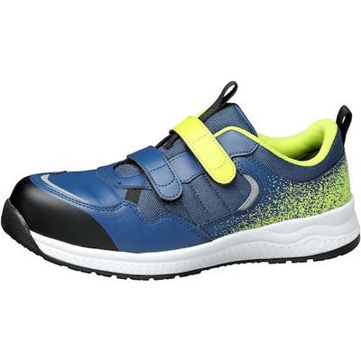 アクティブセフティ ワークスニーカー ASー05 EE ネイビー/ライム 22.5cm AS-05-EE-NV/LM-22.5 1足（直送品）