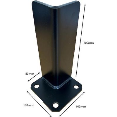 ティーエフサービス コーナー固定金具100×100×200mm(ブラック)1個入り 6CNY-1020BK 1個 525-4391（直送品）