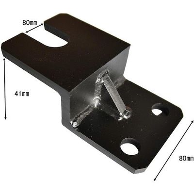 ティーエフサービス 爪型固定金具溶接タイプ80×25×41mm(ブラック)1個入り 9AY-8050BK 1個 525-4387（直送品）