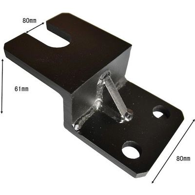 ティーエフサービス 爪型固定金具溶接タイプ80×25×61mm(ブラック)1個入り 9AY-8070BK 1個 525-2874（直送品）