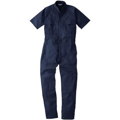 桑和 9007 半袖つなぎ ネイビー 6L 9007-1-6L 1着 530-4401（直送品）