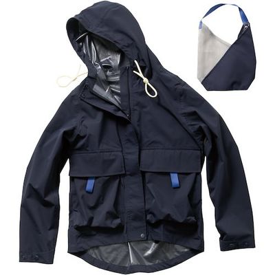 マック Makku 防滴ビッグポケットレインパーカー LL ネイビー AS63033 1着 529-9774（直送品）