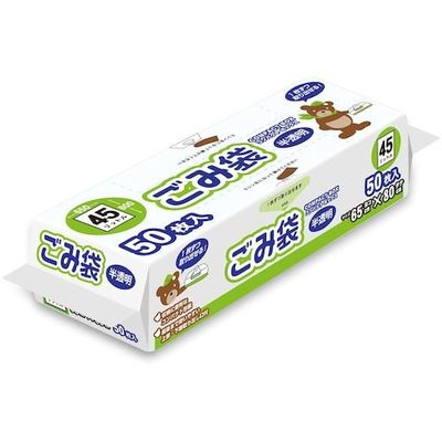 オルディ コンパクトBOX ごみ袋45L 0.015ミリ 半透明 50P CB-45-50 1セット(750枚:50枚×15冊)（直送品）