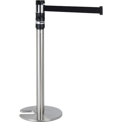 中発販売 Reelex ベルトパーテーション 黒 人感センサー付音声案内機能搭載 BELPA LS BLP-506CLS 1本（直送品）