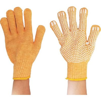 丸和ケミカル パステルカラーすべり止め手袋 イエロー 60 1双 421-1698（直送品）