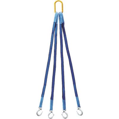 オーエッチ工業 OH 4点吊りベルトスリング スリムフック付 25mm幅×1.5m 4S25-15S 1本 405-4627（直送品）