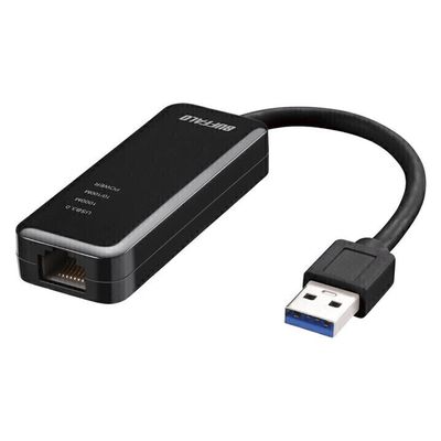バッファロー 有線LANアダプター USB-A Giga対応 USB3.2（Gen1） ブラック LUA5-U3-AGTE-BK（直送品）
