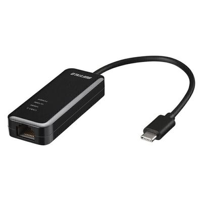 バッファロー 有線LANアダプター USB Type-C Giga対応 USB3.2（Gen1） ブラック 1個（直送品）