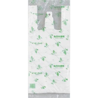 福助工業 福助 イージーバッグ 関東 半透明タイプ No.20 100枚入 0472204 1セット(1000枚:100枚×10袋)（直送品）