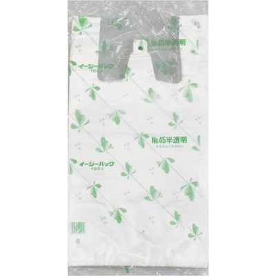 福助工業 福助 イージーバッグ 関東 半透明タイプ No.45 100枚入 0472220 1セット(1000枚:100枚×10袋)（直送品）