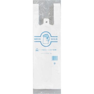 福助工業 福助 イージーバッグ ビール3本用 100枚入 0471925 1セット(2000枚:100枚×20袋) 458-6839（直送品）