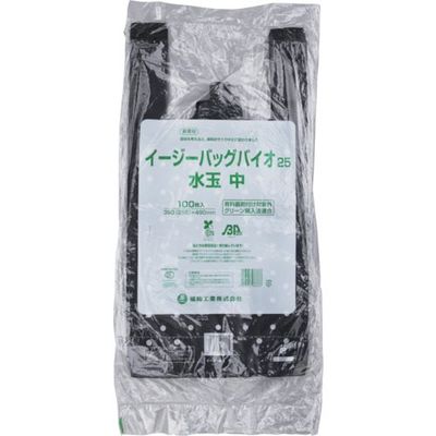 福助工業 福助 イージーバッグバイオ25 水玉柄 中 100枚入 0477877 1セット(1000枚:100枚×10袋) 458-8421（直送品）