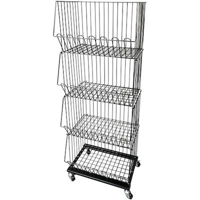 ダイドーハント DAIDОHANT 4段スタックカゴ黒 W500 TSKー500 キャスター付 10195609 1台 542-8337（直送品）