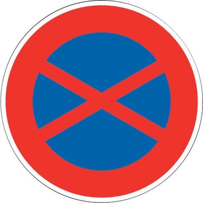 ユニット 道路用標識 駐停車禁止 395-351 1枚 105-8536（直送品）