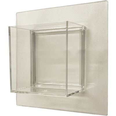 DAIDОHANT 粘着収納ボックス クリア128×128×50MM 1個入 耐荷重約1kg 10177822 1パック(1個)（直送品）