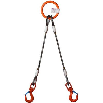 TAIYO 2本吊 ワイヤスリング 3.2t用×1m(Vベル仕様)(1015093) 2WRVHS3.2TX1 1セット(1個)（直送品）