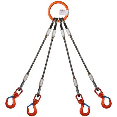 TAIYO 4本吊 ワイヤスリング 3.2t用×1m(Vベル仕様)(1015099) 4WRVHS3.2TX1 1セット(1個)（直送品）