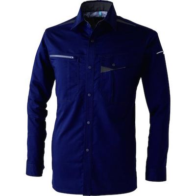 CUC CHUSAN T/Cストレッチシャツ ダークネイビー 6L 351011-182-6L 1着 572-6442（直送品）